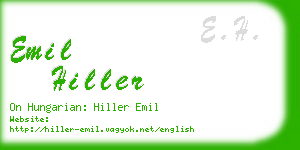 emil hiller business card